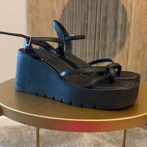 Madden Girl Black Strappy Platform Sandals